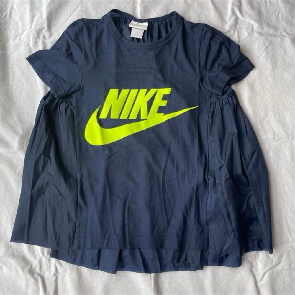 Nike x Miu Miu Dark Blue Tee with Neon Logo